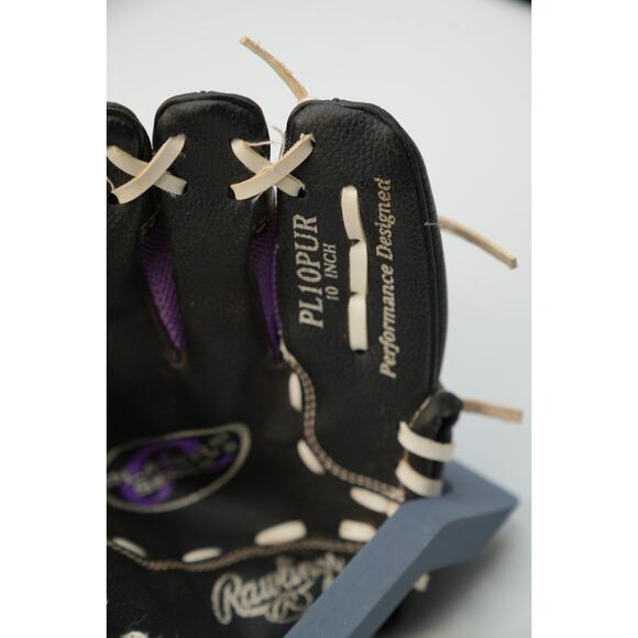 RAWLINGS Girls Youth 10" Baseball Glove Purple Players PL10PUR fits right hand - Picture 2 of 7